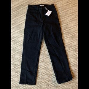 Good American Black straight leg jeans